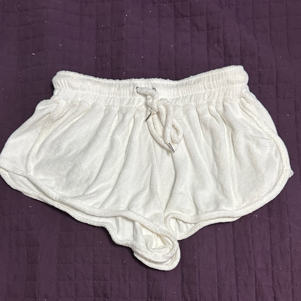 Mikoh Cream Terry Cloth Lounge Shorts
